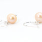 Freshwater Cultured Pearl Dangle Drop Earring, Light Pink Champagne, 8mm, Fish Hook Backing, 0.86 Inch Length