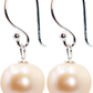 Freshwater Cultured Pearl Dangle Drop Earring, Light Pink Champagne, 8mm, Fish Hook Backing, 0.86 Inch Length