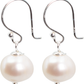 Classic Freshwater Cultured Pearl Dangle Drop Earrings, White, 8mm, Fish Hook Backing, 0.86 Inch Length