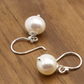 Classic Freshwater Cultured Pearl Dangle Drop Earrings, White, 8mm, Fish Hook Backing, 0.86 Inch Length