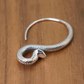 Snake Serpent Hoop Earrings, 925 Sterling Silver, Hanging Cobra Design, 1 Inch, Goth Punk Style