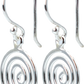 1 Inch Spiral Design Dangle Drop Earrings, 925 Sterling Silver
