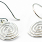 1 Inch Spiral Design Dangle Drop Earrings, 925 Sterling Silver