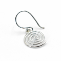 1 Inch Spiral Design Dangle Drop Earrings, 925 Sterling Silver