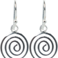 1 Inch Spiral Design Dangle Drop Earrings, 925 Sterling Silver