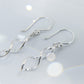 925 Sterling Silver Earrings, Drop, Hoop, Dangle, Stud and Crawler (1.33 Twisting Spiral)