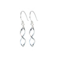 925 Sterling Silver Earrings, Drop, Hoop, Dangle, Stud and Crawler (1.33 Twisting Spiral)