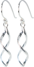925 Sterling Silver Earrings, Drop, Hoop, Dangle, Stud and Crawler (1.33 Twisting Spiral)