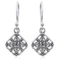 0.90" Inch Filigree Boho Bohemian Diamond Shape Dangle Drop Earrings, 925 Sterling Silver