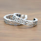 Sterling Silver Celtic Tribal Filigree Hoop Earrings, 1 Inch Length, Push Back Closures