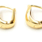U-Shape Huggie Hoop Earrings, 0.70 Inch, Yellow Gold Filled Plated, Shiny