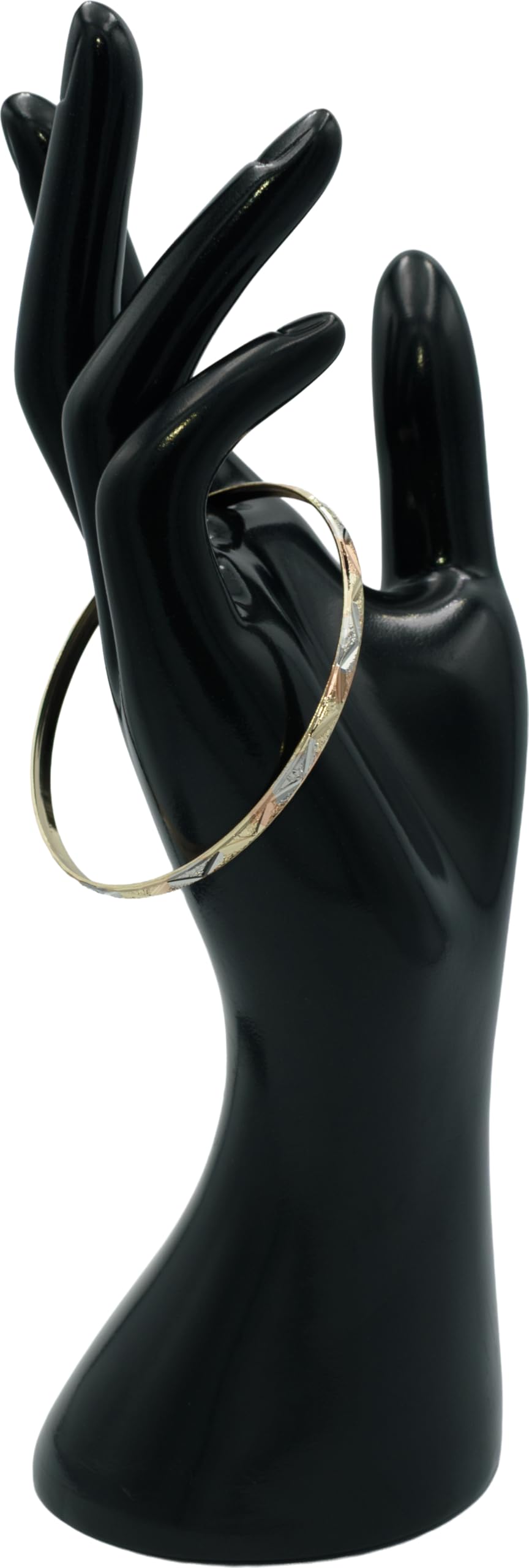 Pure Ziva Tribal Arrow Tri-Tone Rose Gold, Yellow Golden, & Silver Tone Bangle Cuff Bracelet, Gold Filled, 2.5" Inch Diameter