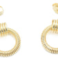 Gold Tone Hoop Earrings for Women, 18k Yellow Gold Filled (12mm Knot Hoop)