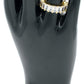 Pure Ziva Sparkling Clear White CZ Statement Eternity Band Ring, Created Diamond, 18k Yellow Gold Filled Plated, Size 6