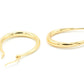 Gold Tone Hoop Earrings for Women, 18k Yellow Gold Filled (1.5" Oval Hoops)