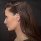 Silver Abstract Modern Art Scultpural Knot Stud Earrings, 925 Sterling, Push Backings, 0.94" Inch