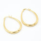 Gold Tone Hoop Earrings for Women, 18k Yellow Gold Filled (1.5" Oval Hoops)