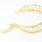 0.62" Inch Ultra Lightweight Geometric Chevron Unique Cutout Cut Out Huggie Hoop Earrings, 18k Yellow Gold Filled Plated, Hinge with Notched Posts