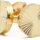 7mm Round Diamond Cut Texture Sunburst Stud Earrings for Women, 18k Yellow Gold Filled Plated, Nickel Free