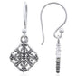 0.90" Inch Filigree Boho Bohemian Diamond Shape Dangle Drop Earrings, 925 Sterling Silver