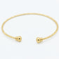 Pure Ziva Diamond Cut Textured Skinny Cuff Bangle Bracelet, Yellow Gold Filled, 2.5 inch Adjustable