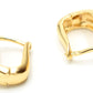 U-Shape Huggie Hoop Earrings, 0.70 Inch, Yellow Gold Filled Plated, Shiny