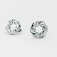 1 Inch Chunky Puffy Twist Spiral Bright Silver Huggie Hoop Earrings, Rhodium Plating, Push Back Closures