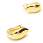 U-Shape Huggie Hoop Earrings, 0.70 Inch, Yellow Gold Filled Plated, Shiny