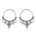 Boho Filigree Lace Drop & Hoop Earrings, Hypoallergenic 925 Sterling Silver (Vintage Septum Hoops)