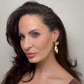 Double Heart Dangle Drop Earrings, 2.1 Inch, Gold Plated Stainless Steel