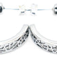Sterling Silver Celtic Tribal Filigree Hoop Earrings, 1 Inch Length, Push Back Closures