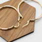 1.75" Sparkly Diamond Cut Texture Tri-Tone Rose Gold, Yellow Golden, & Silver Tone Hoop Earrings, Gold Plated