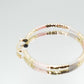 1.75" Sparkly Diamond Cut Texture Tri-Tone Rose Gold, Yellow Golden, & Silver Tone Hoop Earrings, Gold Plated