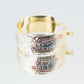 1 Inch Virgin Virgen de Guadalupe Mother Mary Tri-Tone Rose Gold, Yellow Golden, & Silver Tone Hoop Earrings, Gold Filled Plated